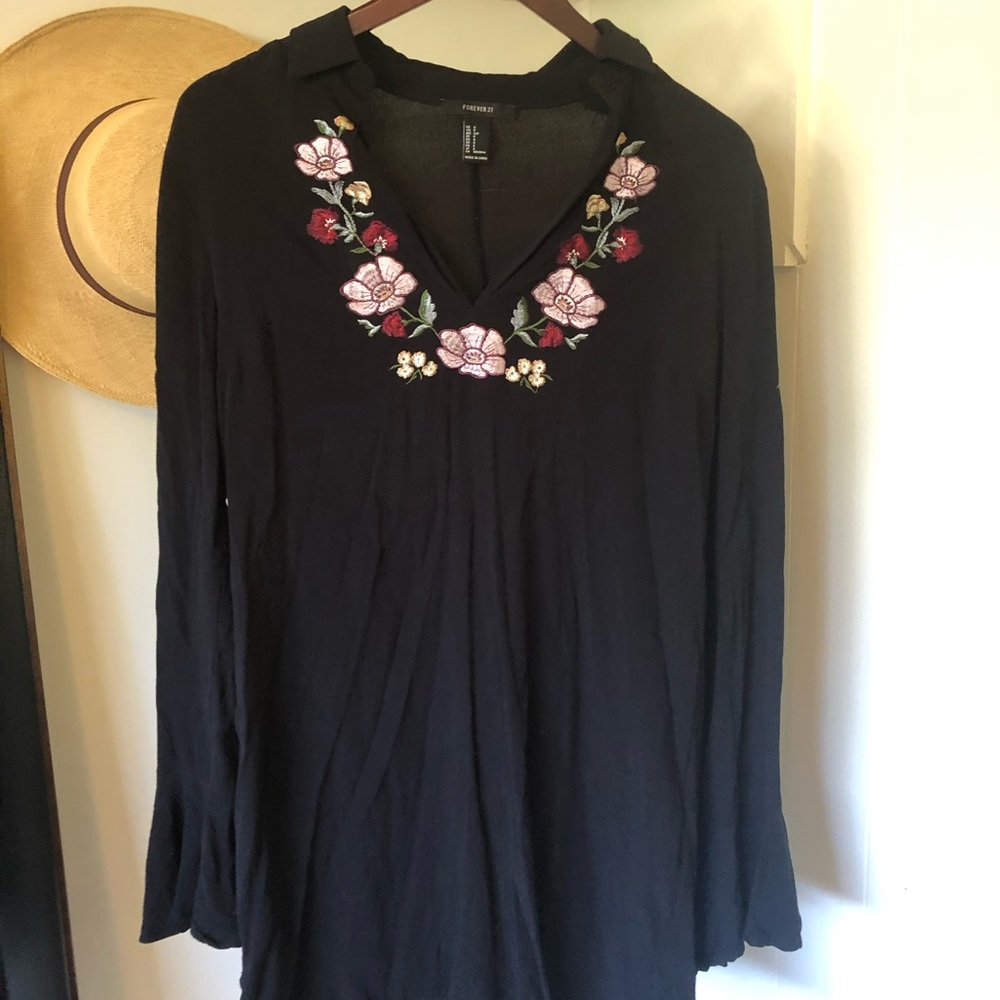 Floral stitched dress